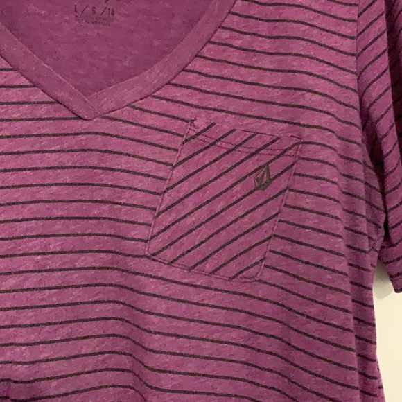 Purple stripe volcom stone shirt - Picture 4 of 4